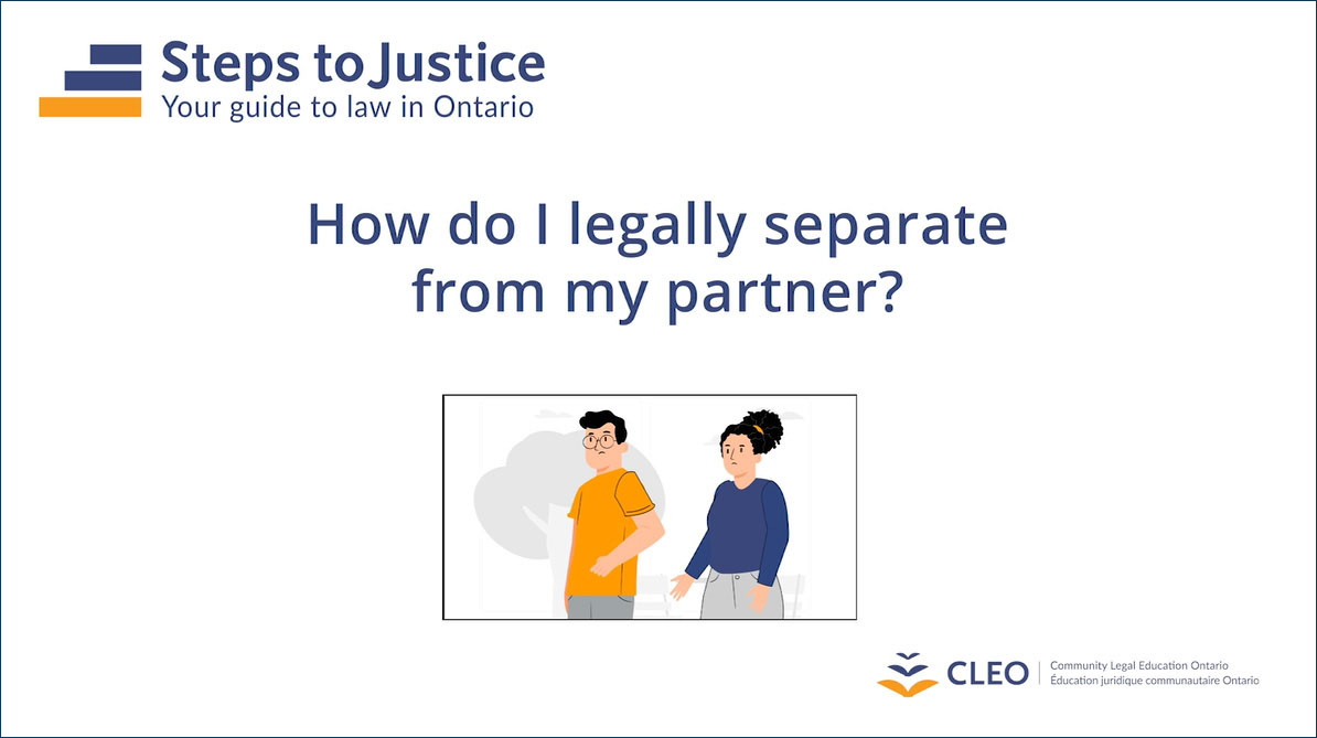 Watch this video to learn how to legally separate from your partner