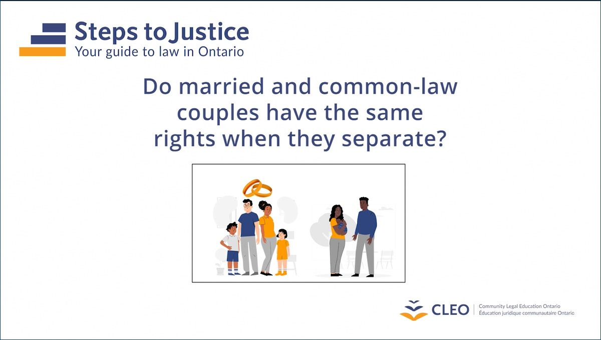 Watch this video to learn about the rights married and common-law couples have