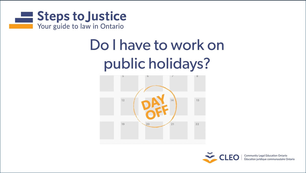 Watch this video to learn if you must work on public holidays