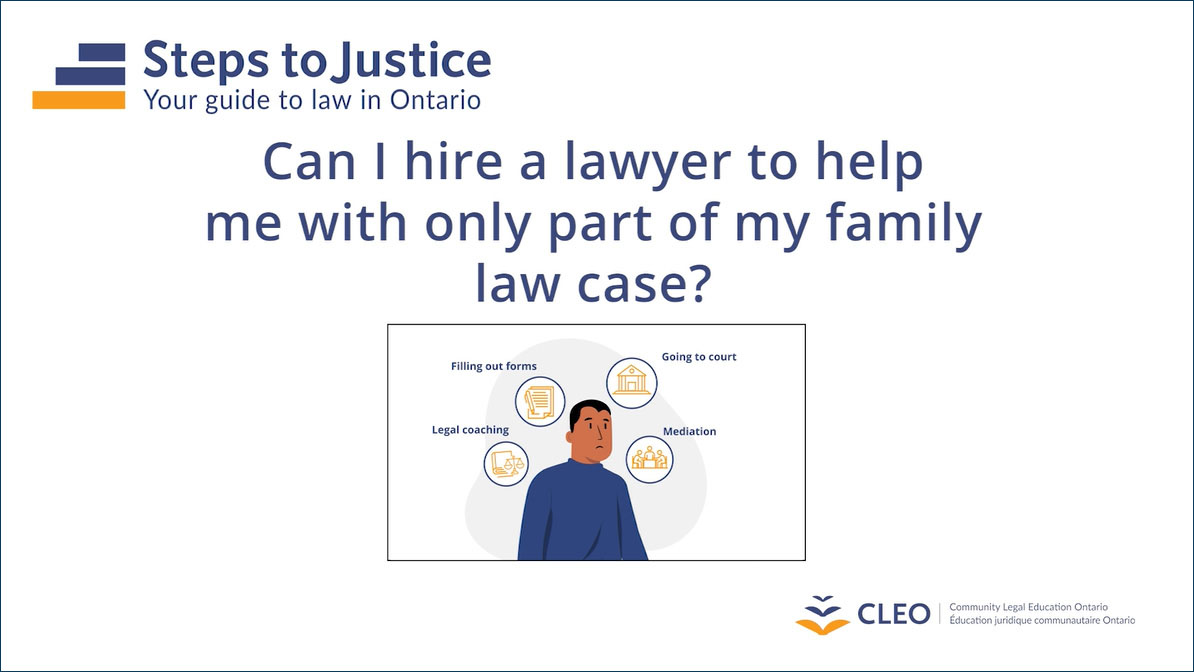 Watch this video on unbundled services to learn how a lawyer can help